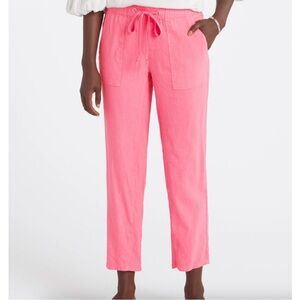 Kit From The Kloth Pink Rosalie Draw String Linen Pants Size 2Xl